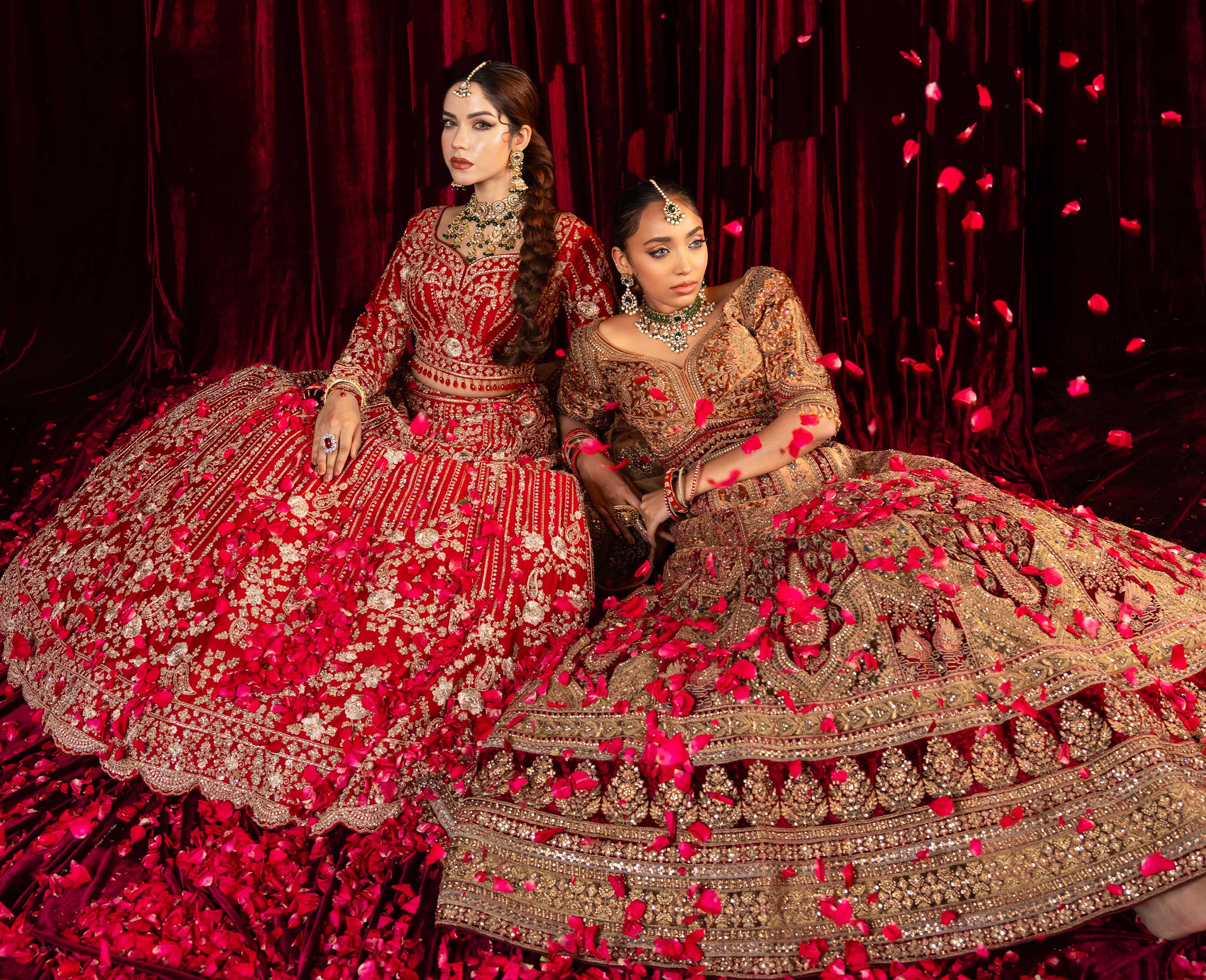 bridal red lehenga