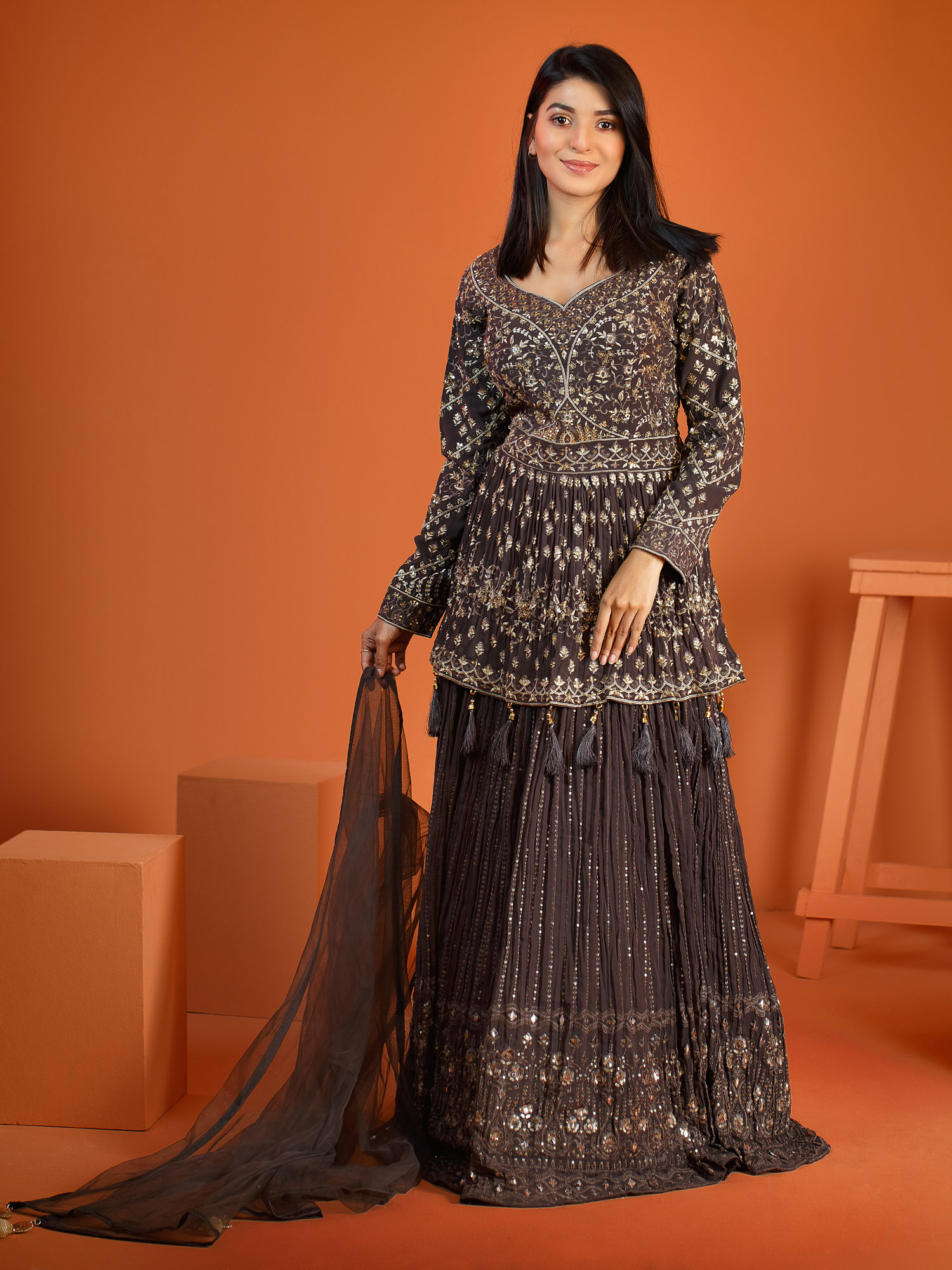 open lace back dress Ladivine BD103 main image 0