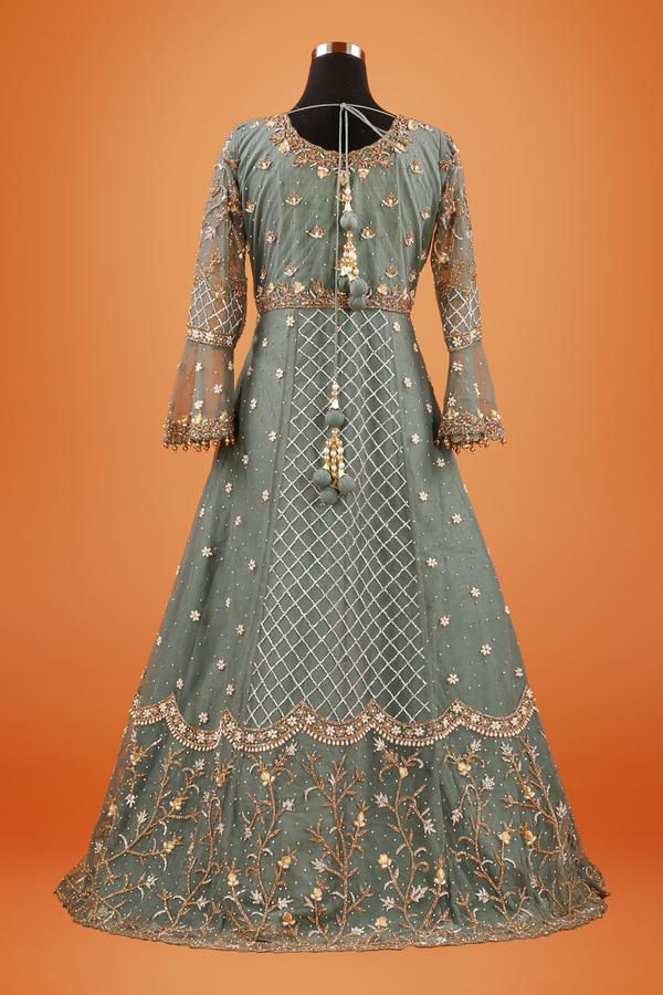 Net Dress Pattern Stunning embroidery in a imported net fabric with flower pattern ...